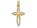 FJC Finejewelers Cross with Pink Heart Center Charm