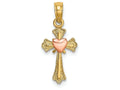FJC Finejewelers Cross with Pink Heart Center Charm