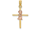 FJC Finejewelers Pink Boy On Cross Charm