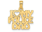 FJC Finejewelers 14k Yellow Gold I Love My Police Dad Charm