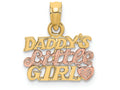 FJC Finejewelers 14k Two-tone Gold Daddy's Little Girltwo-color Charm
