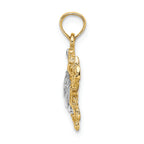 FJC Finejewelers 14k Yellow Gold Tt Blue Crab Two-color Charm
