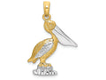 FJC Finejewelers 14k Two-tone Gold Pelican Standing Two-color Charm