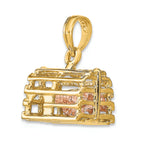 FJC Finejewelers 14k Two-tone Gold 3d Lobster(pink)in Trap Moveable Charm