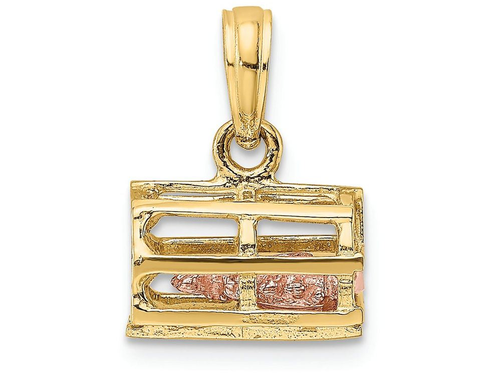 FJC Finejewelers 3d Lobster(pink)in Trap Moveable Charm