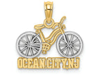 FJC Finejewelers 14k Two-tone Gold Ocean City Nj Under Bicycle Tires Charm
