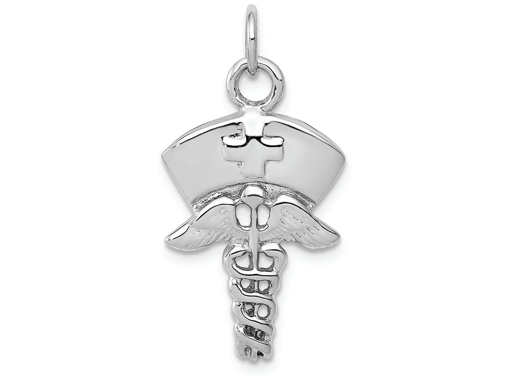 FJC Finejewelers 14k White Gold Nurse Symbol Charm