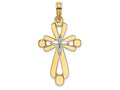 FJC Finejewelers Fancy Yellow Cross Cross Center Charm