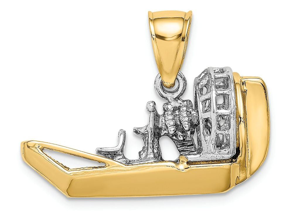 FJC Finejewelers 14k Two-tone Gold 3d Airboattwo-color Charm