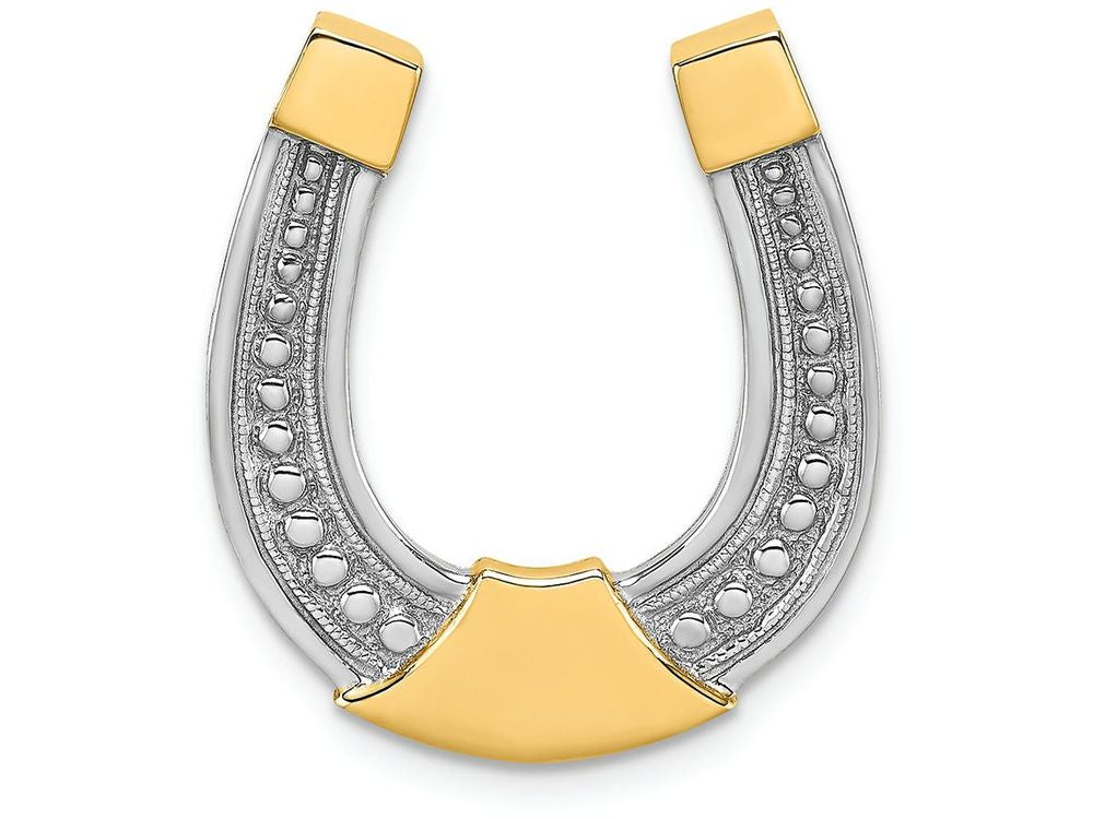FJC Finejewelers 14k Two-tone Gold Horseshoe Charm Two-color
