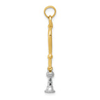 FJC Finejewelers 14k Two-tone Gold 3d Stethoscope Charm