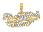 FJC Finejewelers 14k Yellow Gold Firefighter's Mom Charm