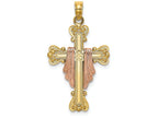 FJC Finejewelers Cross with Pink Drape Charm