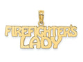 FJC Finejewelers 14k Yellow Gold Firefighter's Lady Charm