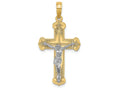FJC Finejewelers Crucifix Jesus On Engraved Cross Charm