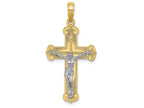 FJC Finejewelers Crucifix Jesus On Engraved Cross Charm