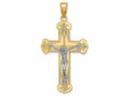 FJC Finejewelers Crucifix Jesus On Engraved Cross Charm