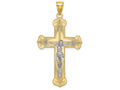 FJC Finejewelers Crucifix Jesus On Engraved Cross Charm