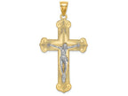FJC Finejewelers Crucifix Jesus On Engraved Cross Charm