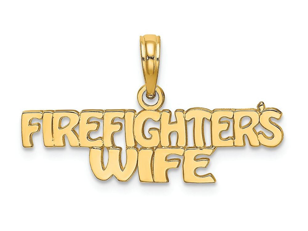 FJC Finejewelers 14k Yellow Gold Firefighter's Wife Charm