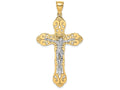 FJC Finejewelers Crucifix with Scrolled Tips White Jesus Charm