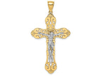 FJC Finejewelers Crucifix with Scrolled Tips White Jesus Charm