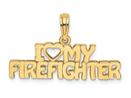 FJC Finejewelers 14k Yellow Gold I Love My Firefighter Charm