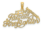 FJC Finejewelers 14k Yellow Gold I Love My Retired Firefighter Charm