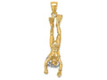 FJC Finejewelers 14k Two-tone Gold 3d Female Scuba Divertwo-color - Vertical Charm