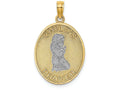 FJC Finejewelers 14k Two-tone Gold 3d Child's Night Time Prayer with Girl Two-color Charm