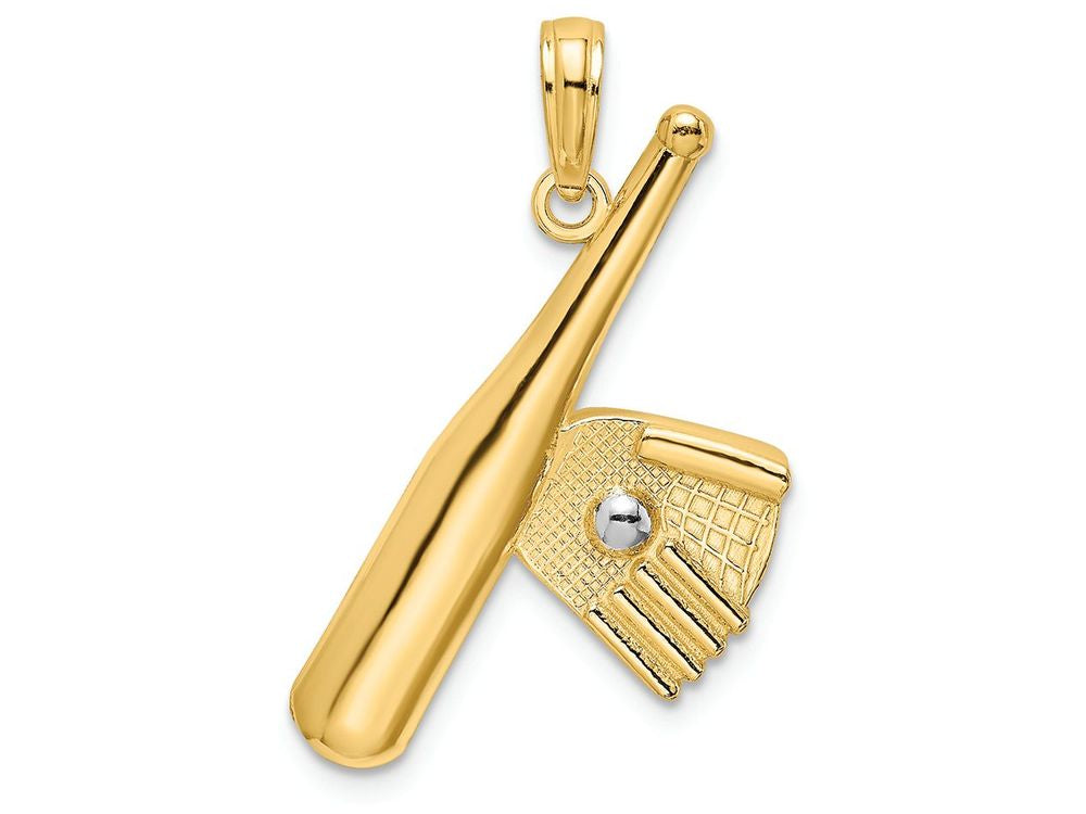 FJC Finejewelers Baseball Bat Ball In Glove Charm
