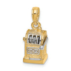 FJC Finejewelers 14k Yellow Gold Tt 3d Slot Machinemoveable Handle Charm