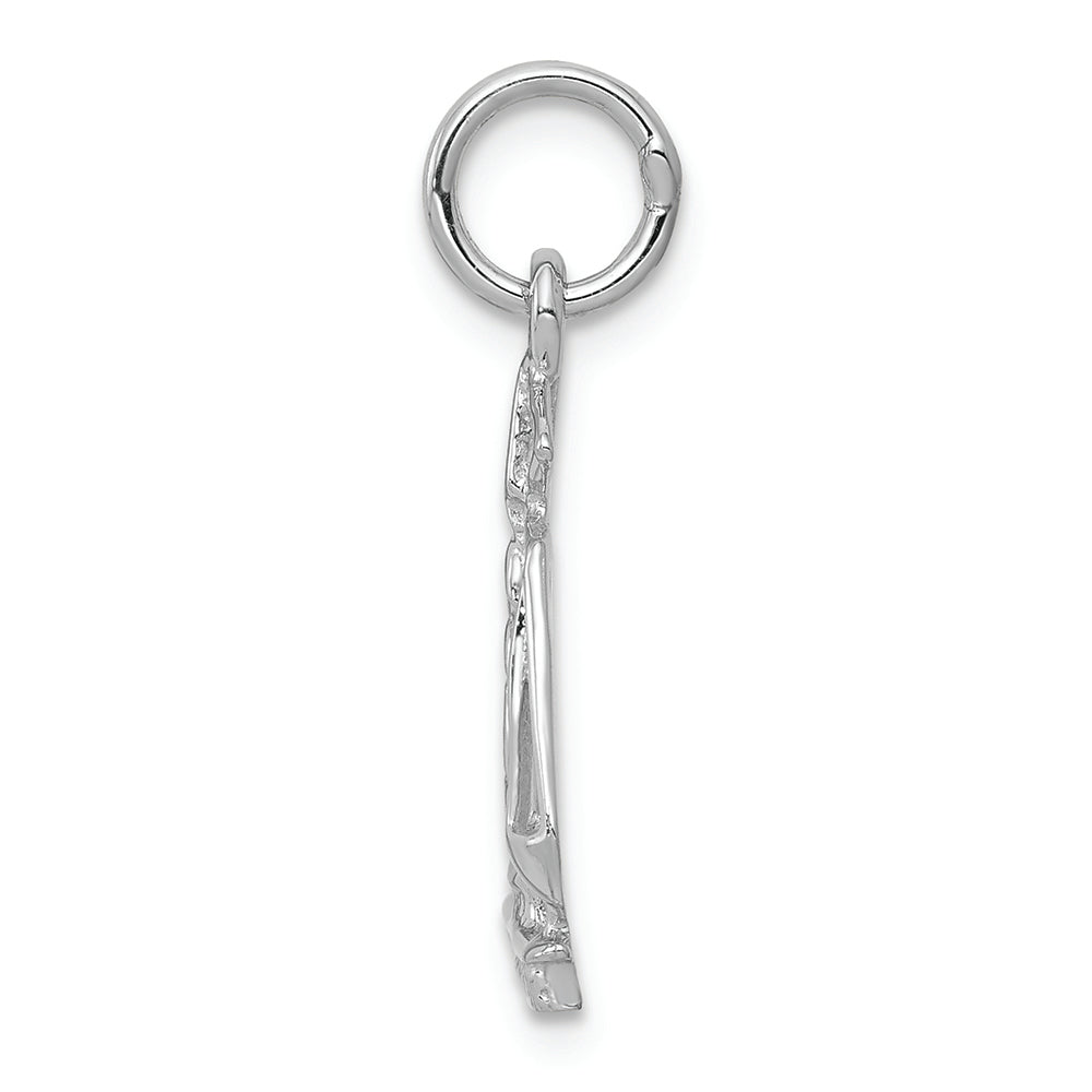 FJC Finejewelers 14k White Gold Polished Flat-backed Small Scales Of Justice Charm