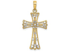 FJC Finejewelers Cross Bright Cut Circle Accents Charm