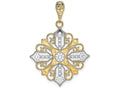 FJC Finejewelers Medallion Cross And Circular Center Cut-out Edges Charm