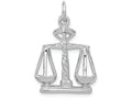 FJC Finejewelers 14k White Gold Polished Open-backed Large Scales Of Justice Charm