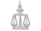 FJC Finejewelers 14k White Gold Polished Open-backed Large Scales Of Justice Charm