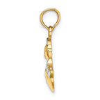 FJC Finejewelers 14k Yellow Gold with with Rhodium Snowman Scarf Hat Charm