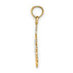 FJC Finejewelers 14k Two-tone Gold Christmas Tree with Lovetwo-color Charm