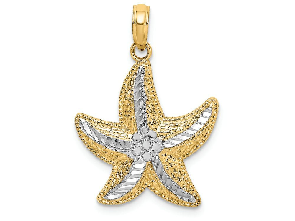FJC Finejewelers Bright Cut Small Starfishtwo-color Charm