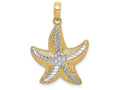 FJC Finejewelers Bright Cut Small Starfishtwo-color Charm