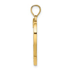 FJC Finejewelers 14k Yellow Gold with Rhodium Heart with 2 Kids White Mom Inside Charm