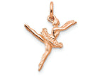 FJC Finejewelers 14k Rose Gold Polished 3dimensional Ballerina Charm