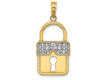 FJC Finejewelers 14k Yellow Gold Tt Lock Charmcut-out Two-color