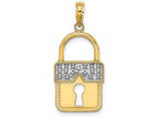 FJC Finejewelers 14k Yellow Gold Tt Lock Charmcut-out Two-color