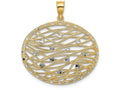 FJC Finejewelers Horizontal Oval with Bright Cut Accents Charm