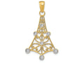 FJC Finejewelers 14k Two-tone Gold Chandellier Charm Round Accentstwo-color