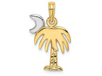 FJC Finejewelers 14k Yellow Gold with Rhodium Charleston Palm Tree Moon - Hp Charm