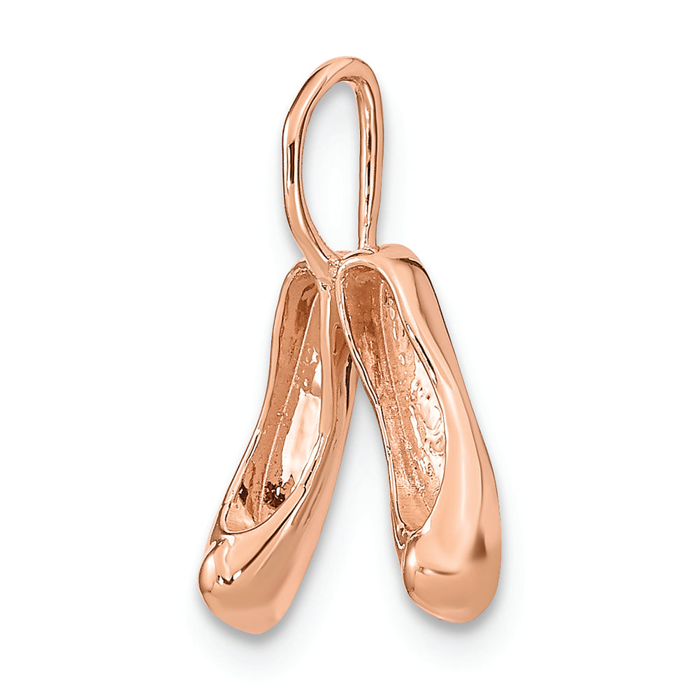 FJC Finejewelers 14k Rose Gold Solid Polished 3dimensional Ballet Slippers Charm