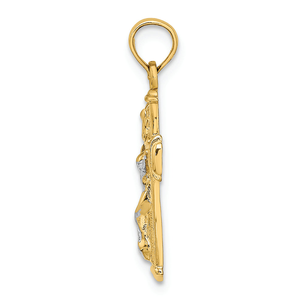 FJC Finejewelers Block Crucifix Cross Jesus Inri Charm
